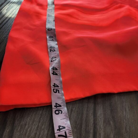 Cedric Charlier Women Long Maxi Skirt Size 8 Neon Orange Zip Flowy Luxe NEW - Picture 7 of 9